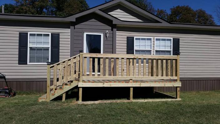 mobile home front porch construction