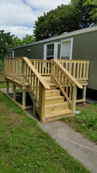 mobile home porch and stairs